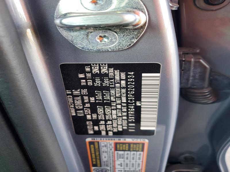 54821766 :رقم المزاد ، 5XYRG4LC3PG202934 vin ، 2023 Kia Sorento مزاد بيع