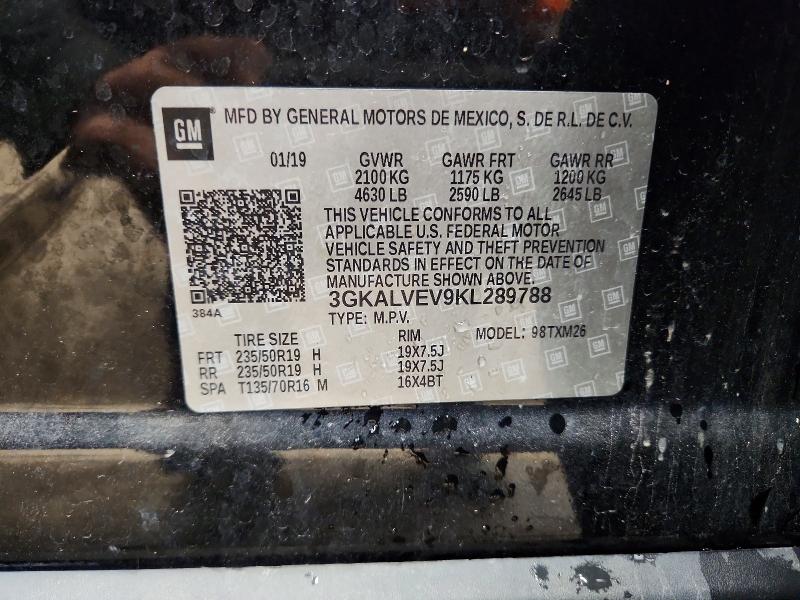 52847366 :رقم المزاد ، 3GKALVEV9KL289788 vin ، 2019 Gmc Terrain مزاد بيع