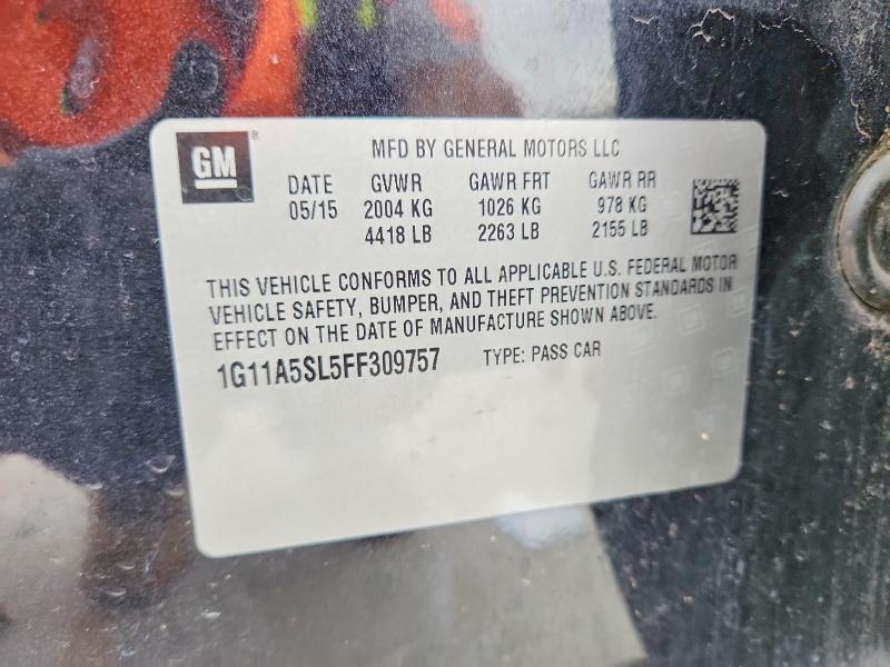 Aukcja sprzedaży 2015 Chevrolet Malibu, vin: 1G11A5SL5FF309757, numer aukcji: 52199306