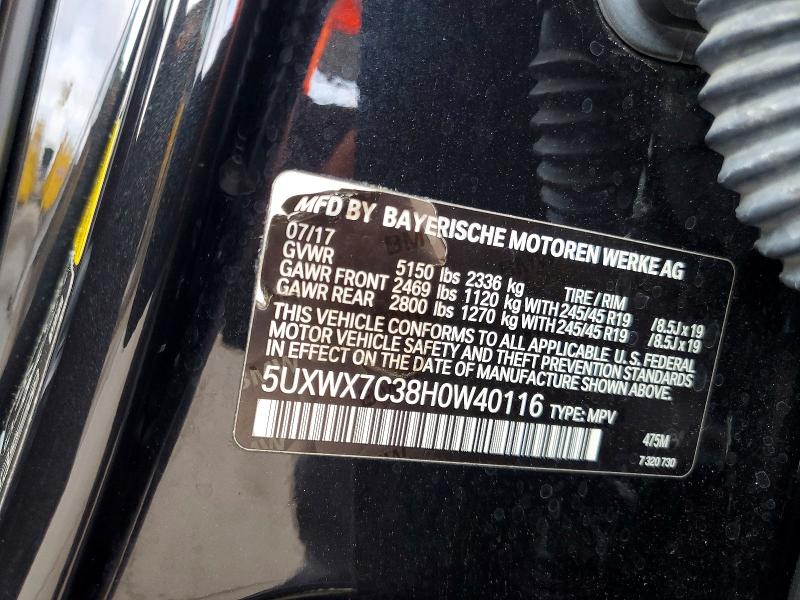 2017 Bmw X3 მანქანა იყიდება აუქციონზე, vin: 5UXWX7C38H0W40116, აუქციონის ნომერი: 52748996