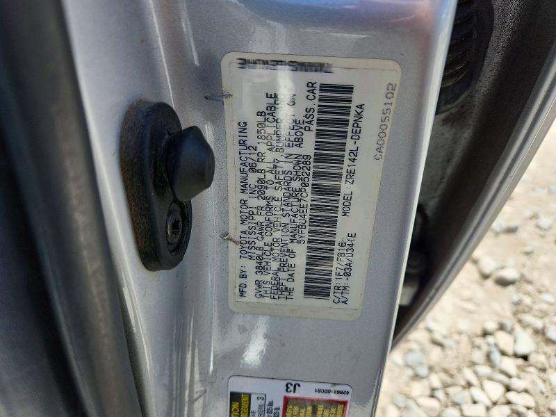 52087496 :رقم المزاد ، 5YFBU4EE7CP052289 vin ، 2012 Toyota Corolla مزاد بيع