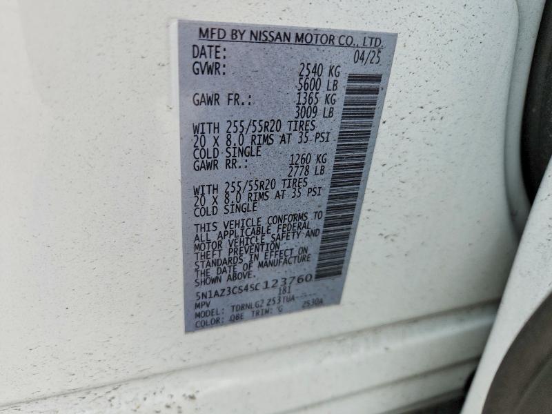 Продажа на аукционе авто 2025 Nissan Murano, vin: 5N1AZ3CS4SC123760, номер лота: 52381806