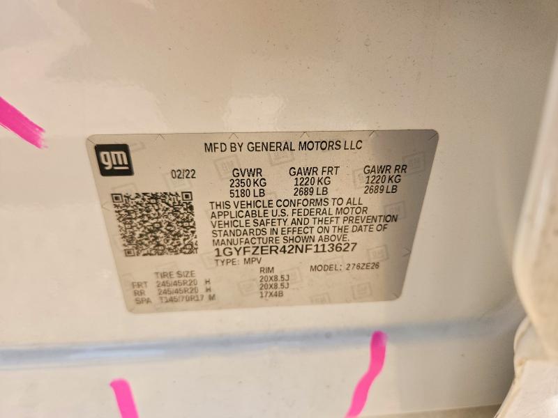 2022 Cadillac Xt4 მანქანა იყიდება აუქციონზე, vin: 1GYFZER42NF113627, აუქციონის ნომერი: 55442686