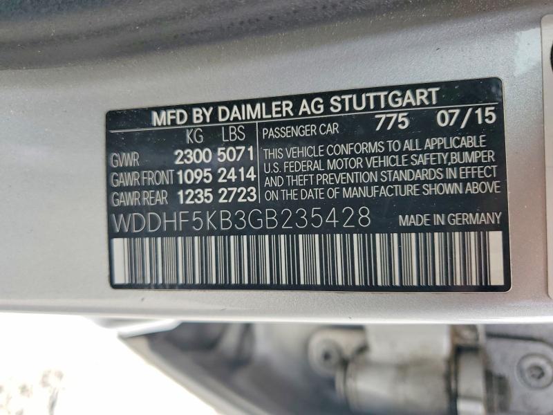 Aukcja sprzedaży 2016 Mercedes-benz E, vin: WDDHF5KB3GB235428, numer aukcji: 52531856