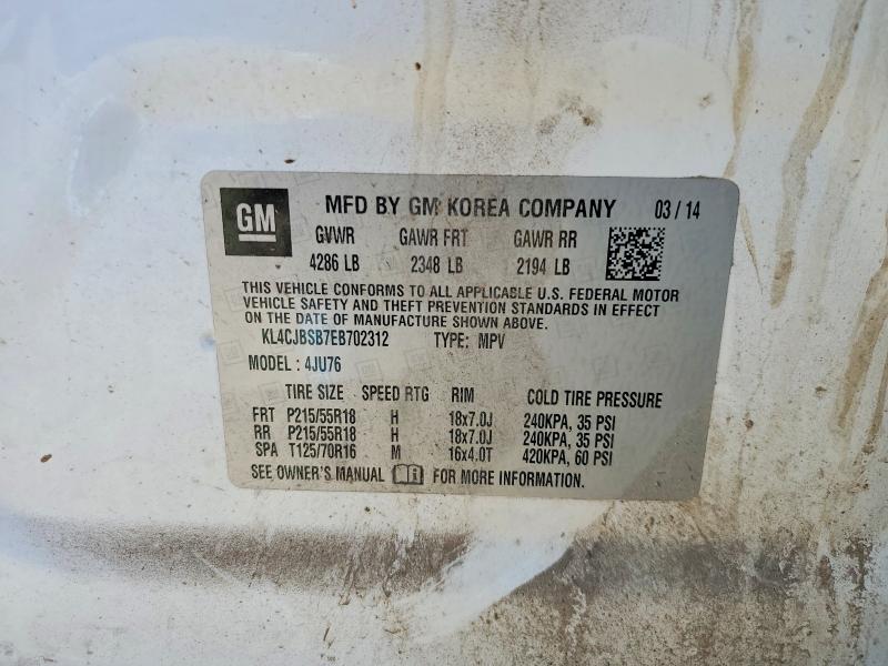 Продажа на аукционе авто 2014 Buick Encore, vin: KL4CJBSB7EB702312, номер лота: 52481066