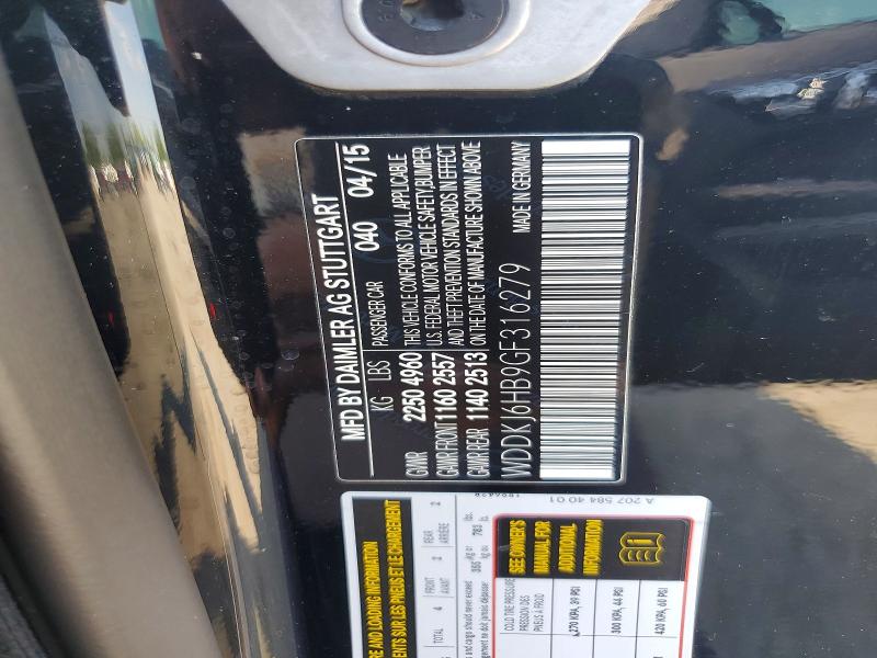 Aukcja sprzedaży 2016 Mercedes-benz E, vin: WDDKJ6HB9GF316279, numer aukcji: 54269626