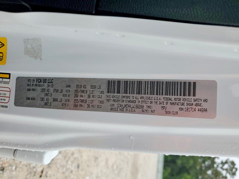 Продаж на аукціоні авто 2020 Jeep Wrangler Unlimited, vin: 1C4HJXEN4LW166200, номер лоту: 53110126
