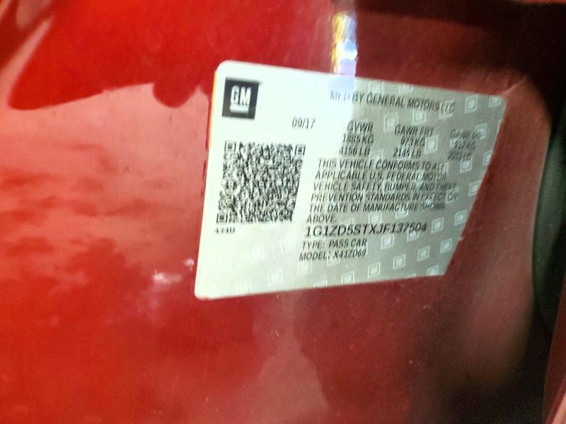 Продаж на аукціоні авто 2018 Chevrolet Malibu, vin: 1G1ZD5STXJF137504, номер лоту: 54541556