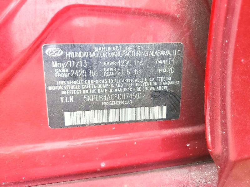 Продаж на аукціоні авто 2013 Hyundai Sonata, vin: 5NPEB4AC6DH745912, номер лоту: 54587986