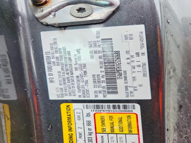Продажа на аукционе авто 2016 Ford Mustang, vin: 1FA6P8TH1G5260688, номер лота: 54104346