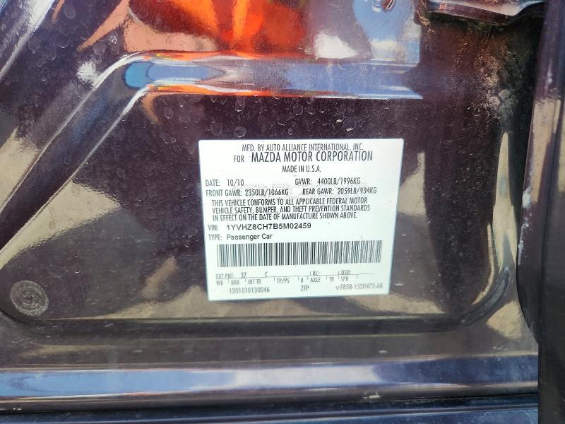 2011 Mazda 6 მანქანა იყიდება აუქციონზე, vin: 1YVHZ8CH7B5M02459, აუქციონის ნომერი: 52220026