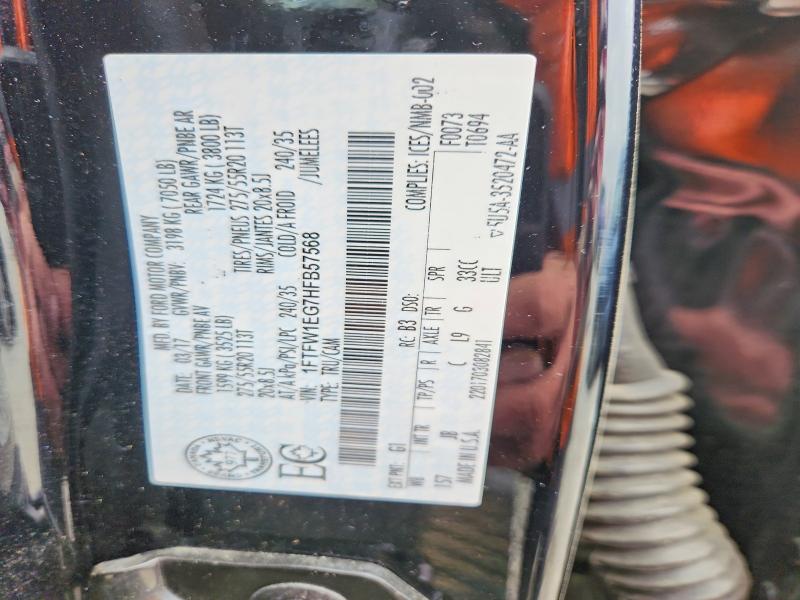 Продаж на аукціоні авто 2017 Ford F150, vin: 1FTFW1EG7HFB57568, номер лоту: 53324316