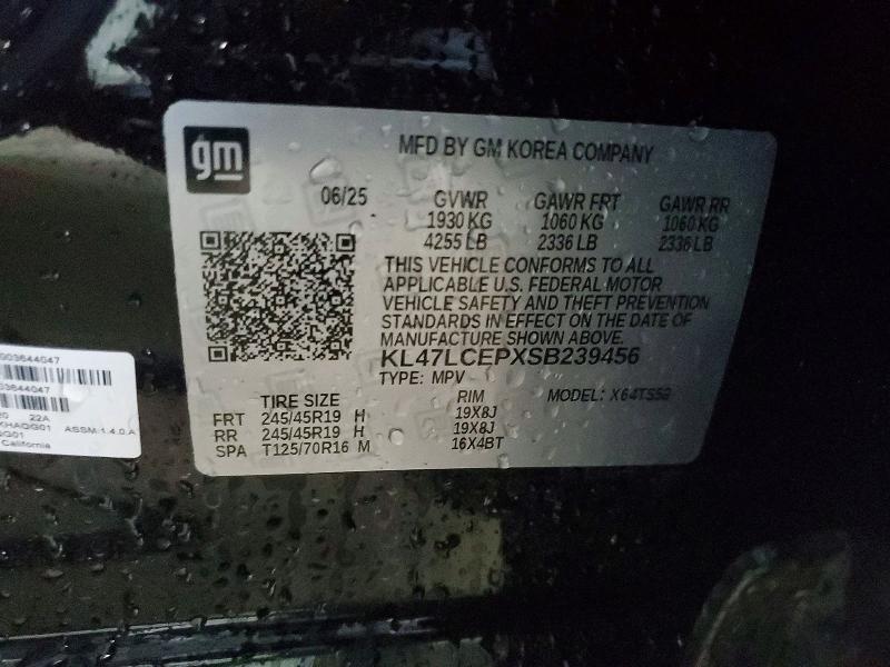 51854846 :رقم المزاد ، KL47LCEPXSB239456 vin ، 2025 Buick Envista مزاد بيع