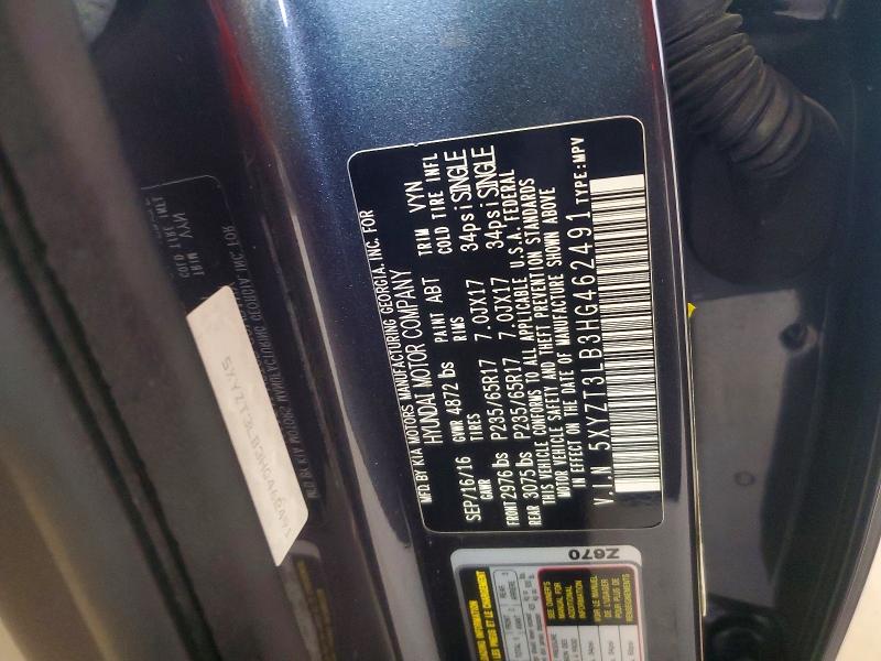 Продаж на аукціоні авто 2017 Hyundai Santa Fe Sport, vin: 5XYZT3LB3HG462491, номер лоту: 53908206