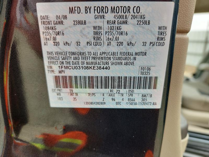 Aukcja sprzedaży 2008 Ford Escape, vin: 1FMCU03108KE38440, numer aukcji: 53241006