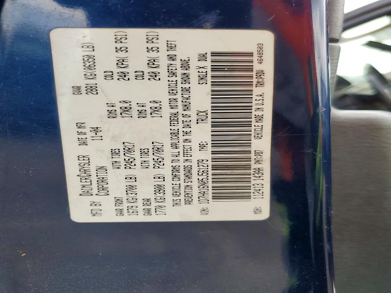 2005 Dodge Ram 1500 მანქანა იყიდება აუქციონზე, vin: 1D7HA16N05J561279, აუქციონის ნომერი: 55272726