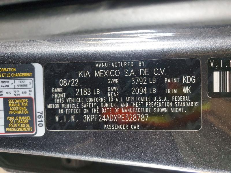 Продажа на аукционе авто 2023 Kia Forte, vin: 3KPF24ADXPE528787, номер лота: 52474306