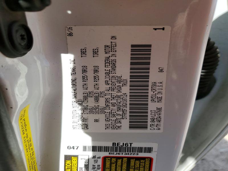 Aukcja sprzedaży 2016 Toyota Tundra, vin: 5TFRM5F10GX107124, numer aukcji: 53617076