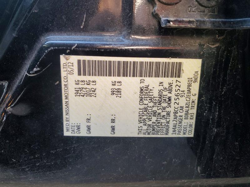 2012 Nissan Altima მანქანა იყიდება აუქციონზე, vin: 1N4AL2AP8CC256527, აუქციონის ნომერი: 52315796