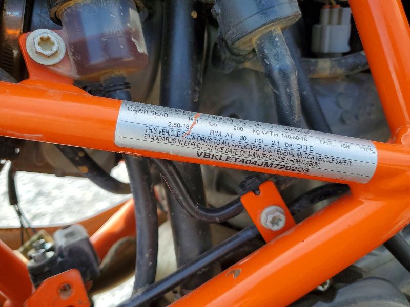 Продажа на аукционе авто 2018 Ktm 690, vin: VBKLET404JM720226, номер лота: 51815436