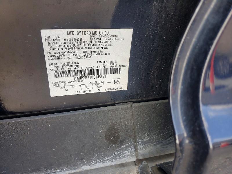 2017 Ford Taurus მანქანა იყიდება აუქციონზე, vin: 1FAHP2MK1HG145921, აუქციონის ნომერი: 54135686