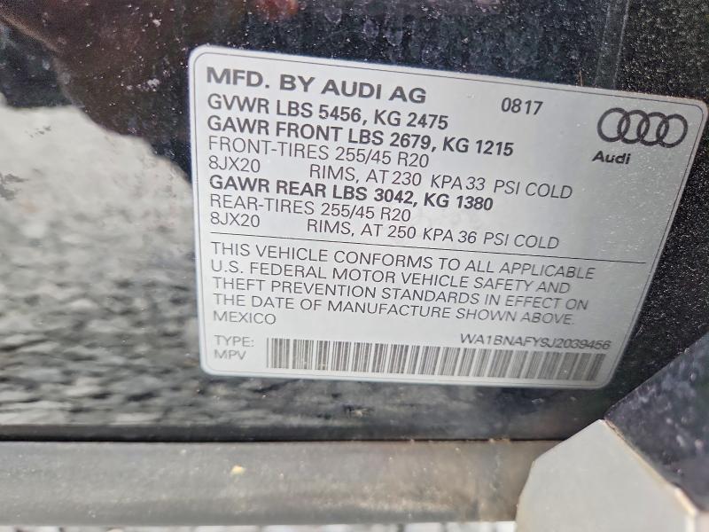 Продажа на аукционе авто 2018 Audi Q5, vin: WA1BNAFY9J2039456, номер лота: 53563046
