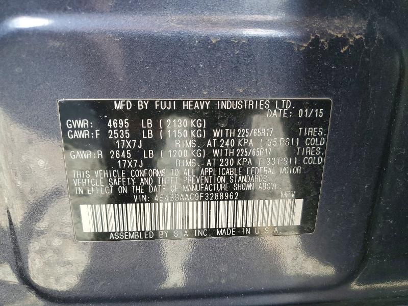 Продаж на аукціоні авто 2015 Subaru Outback, vin: 4S4BSAAC9F3288962, номер лоту: 55234856