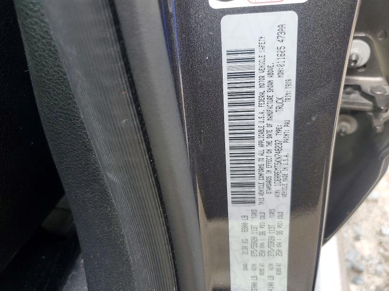 55383886 :رقم المزاد ، 1C6RREMT5KN748237 vin ، 2019 Ram 1500 مزاد بيع