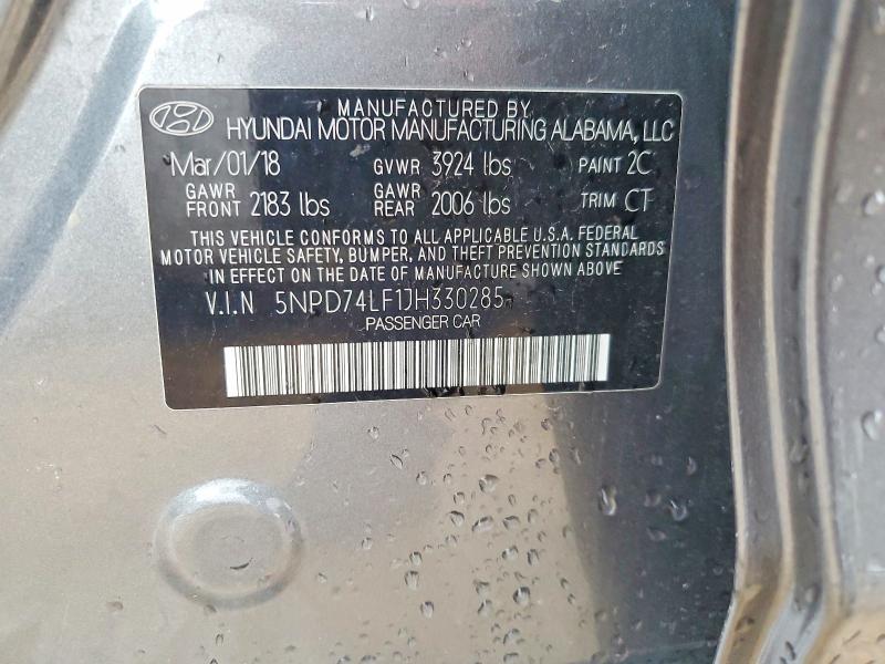 Aukcja sprzedaży 2018 Hyundai Elantra, vin: 5NPD74LF1JH330285, numer aukcji: 51795626