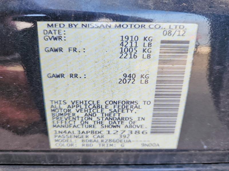 Aukcja sprzedaży 2013 Nissan Altima, vin: 1N4AL3AP8DC127386, numer aukcji: 52476266