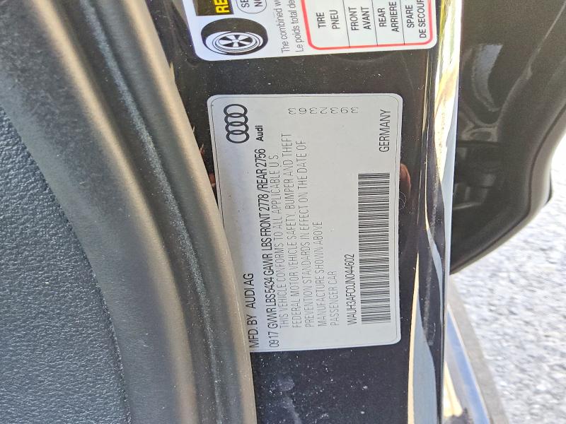 Aukcja sprzedaży 2018 Audi A6, vin: WAUH3AFC0JN044602, numer aukcji: 51277766