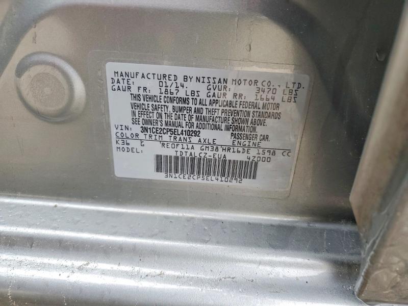 Продажа на аукционе авто 2014 Nissan Versa Note, vin: 3N1CE2CP5EL410292, номер лота: 52716086