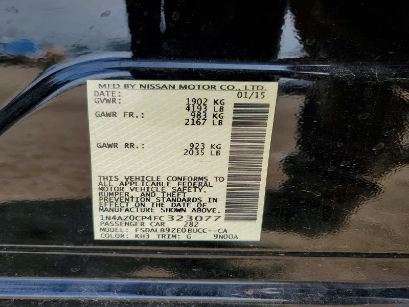 Продажа на аукционе авто 2015 Nissan Leaf, vin: 1N4AZ0CP4FC323077, номер лота: 52948856