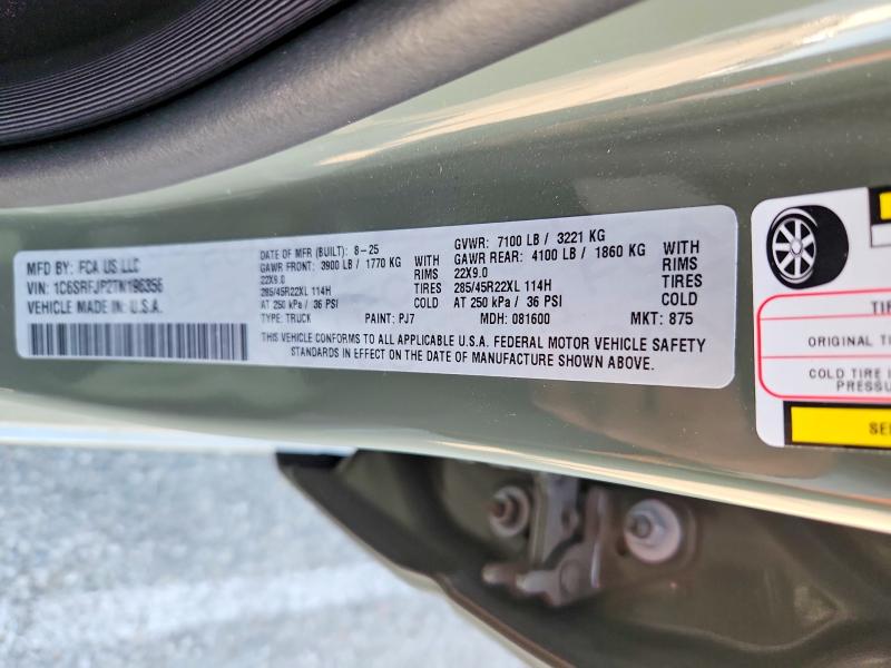 Продажа на аукционе авто 2026 Ram 1500, vin: 1C6SRFJP2TN196356, номер лота: 52960196