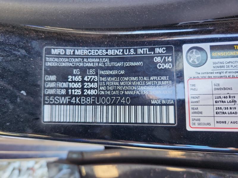 Продажа на аукционе авто 2015 Mercedes-benz C, vin: 55SWF4KB8FU007740, номер лота: 51798366
