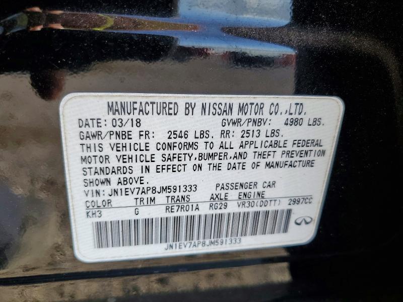 Продаж на аукціоні авто 2018 Infiniti Q50, vin: JN1EV7AP8JM591333, номер лоту: 53725296