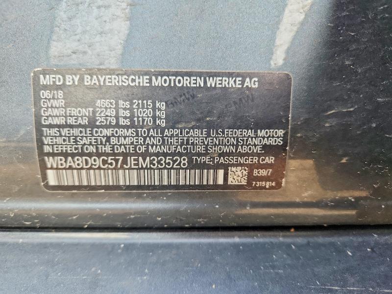 50845386 :رقم المزاد ، WBA8D9C57JEM33528 vin ، 2018 Bmw 330 مزاد بيع