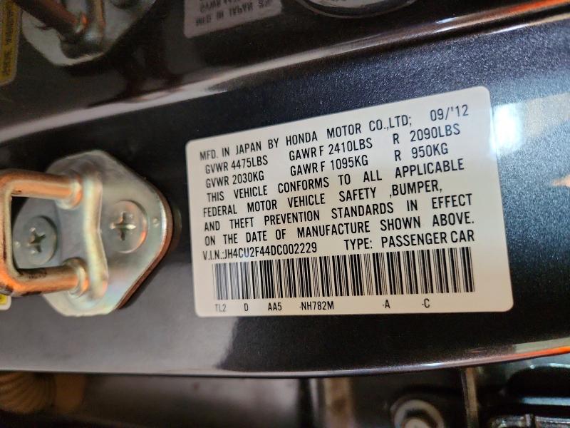 Aukcja sprzedaży 2013 Acura Tsx, vin: JH4CU2F44DC002229, numer aukcji: 52695866