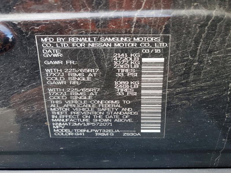 Aukcja sprzedaży 2018 Nissan Rogue, vin: KNMAT2MV1JP572071, numer aukcji: 53032746