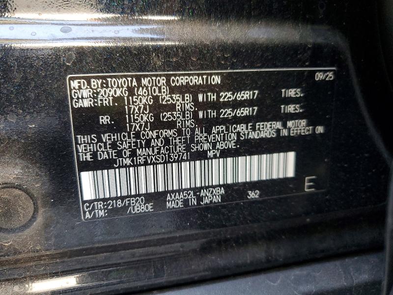 Продажа на аукционе авто 2025 Toyota Rav4, vin: JTMK1RFVXSD139741, номер лота: 46190986