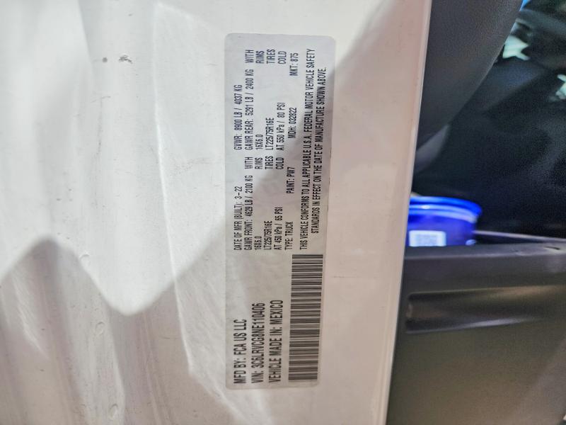 51578056 :رقم المزاد ، 3C6LRVCG8NE110406 vin ، 2022 Ram Promaster 2500 مزاد بيع