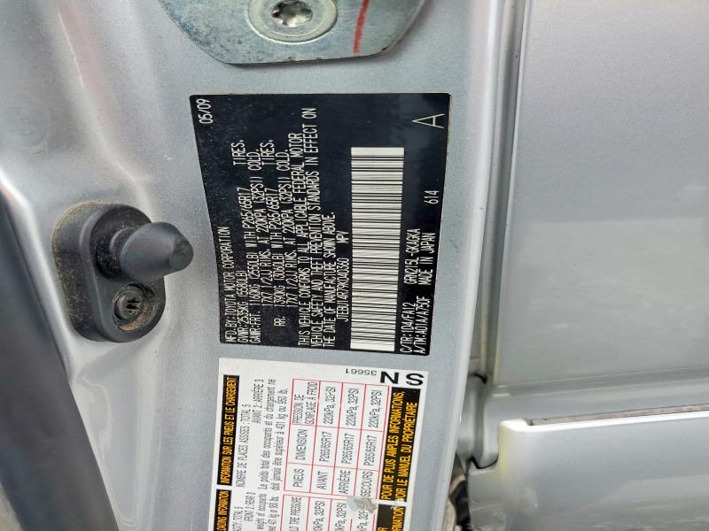 53164886 :رقم المزاد ، JTEBU14R79K040360 vin ، 2009 Toyota 4runner مزاد بيع