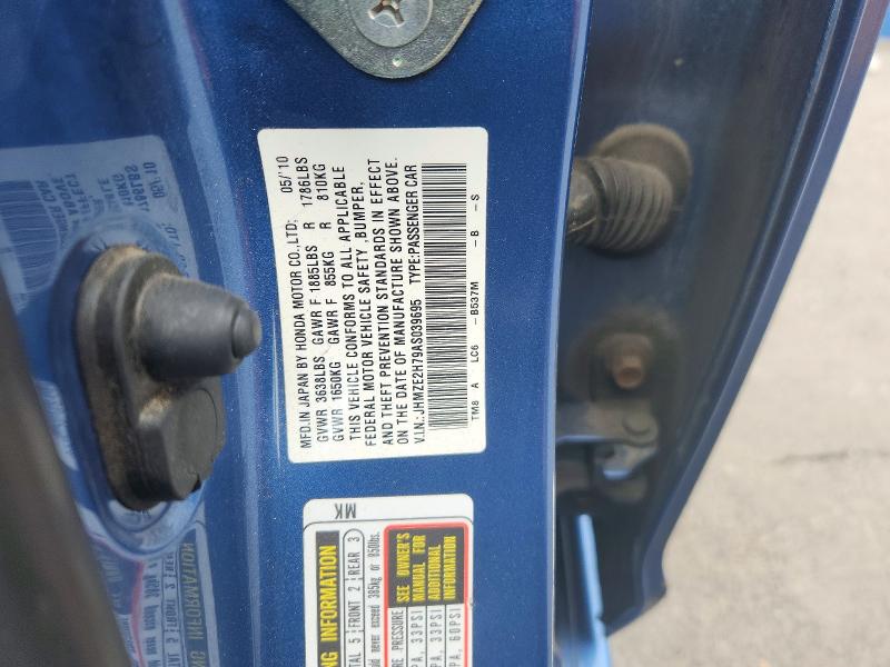 2010 Honda Insight მანქანა იყიდება აუქციონზე, vin: JHMZE2H79AS039695, აუქციონის ნომერი: 52664516