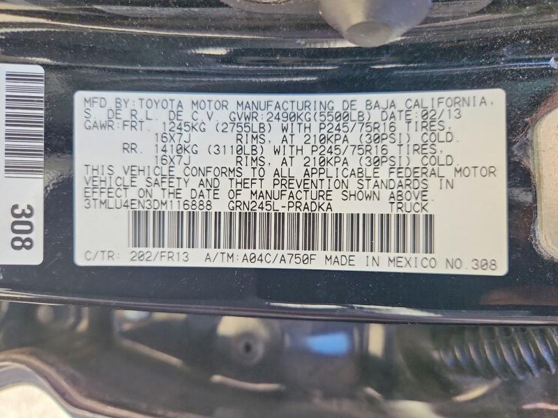 Aukcja sprzedaży 2013 Toyota Tacoma, vin: 3TMLU4EN3DM116888, numer aukcji: 53036076