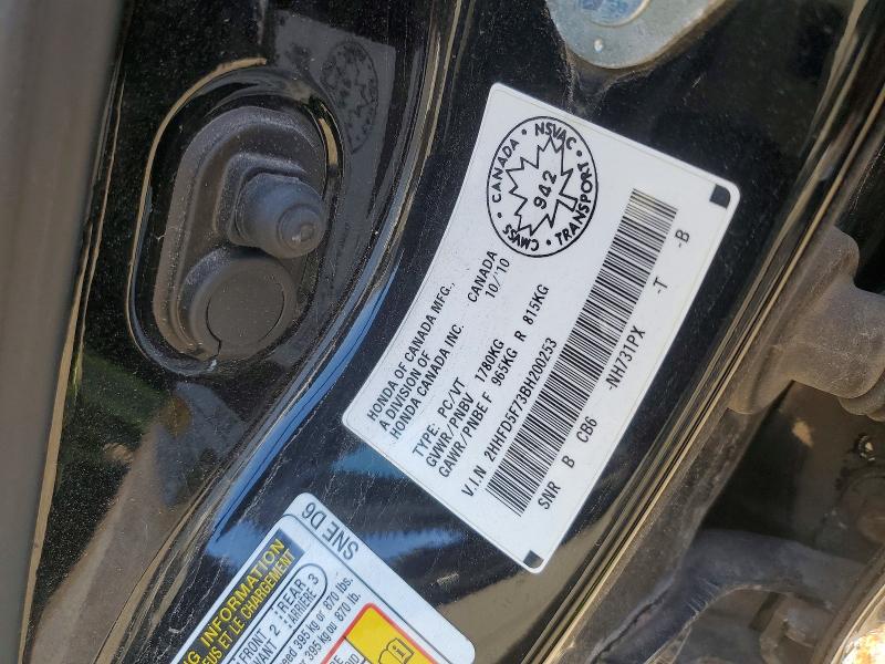 Продаж на аукціоні авто 2011 Acura Csx, vin: 2HHFD5F73BH200253, номер лоту: 51778756