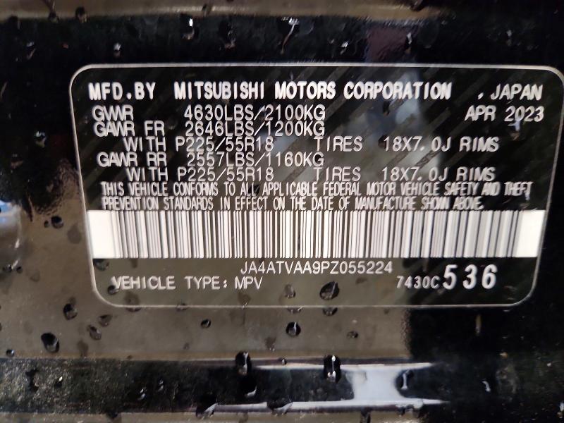 54657866 :رقم المزاد ، JA4ATVAA9PZ055224 vin ، 2023 Mitsubishi Eclipse Cross مزاد بيع