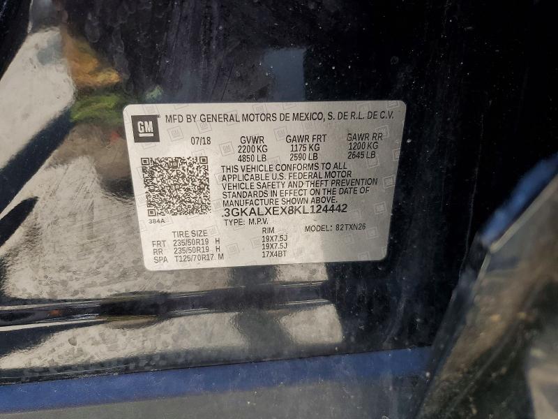 2019 Gmc Terrain მანქანა იყიდება აუქციონზე, vin: 3GKALXEX8KL124442, აუქციონის ნომერი: 55356196