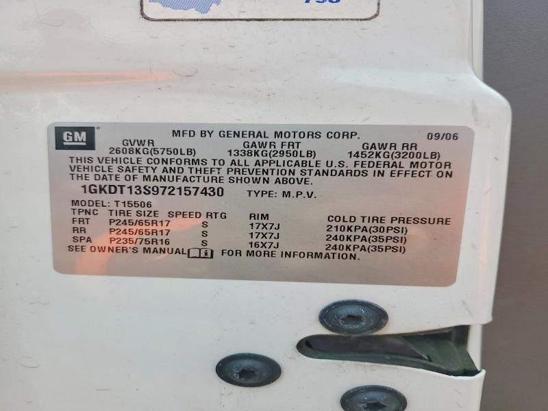 Продажа на аукционе авто 2007 Gmc Envoy, vin: 1GKDT13S972157430, номер лота: 53388736
