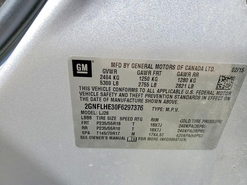 Продаж на аукціоні авто 2015 Chevrolet Equinox, vin: 2GNFLHE30F6297376, номер лоту: 54857166