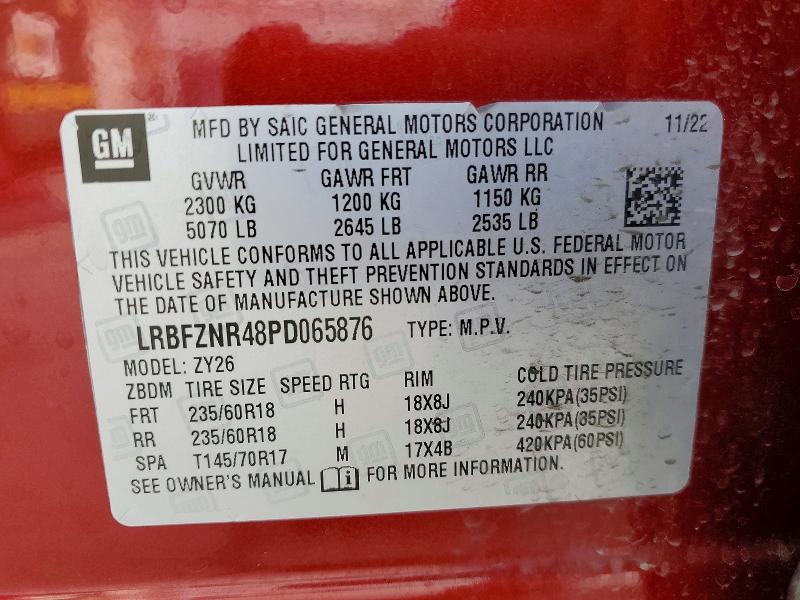Aukcja sprzedaży 2023 Buick Envision, vin: LRBFZNR48PD065876, numer aukcji: 54546776